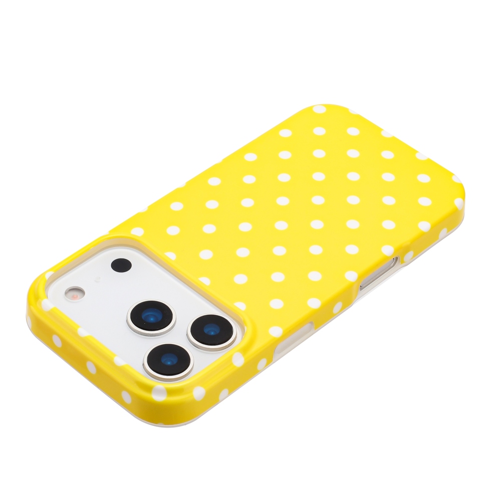 Dots gélový obal na mobil iPhone 18 Pro Max/17 Pro Max - žltý