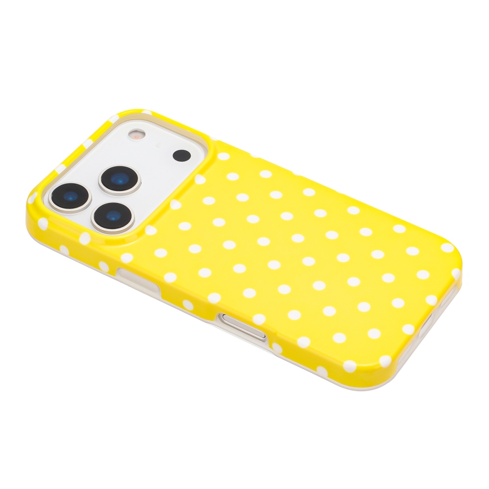 Dots gélový obal na mobil iPhone 18 Pro Max/17 Pro Max - žltý