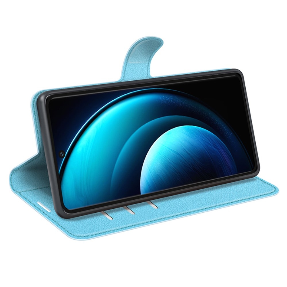 Litchi knižkové púzdro na Vivo X100 Pro 5G - modré