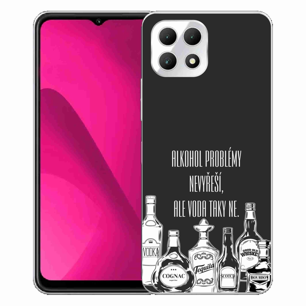 Gélový kryt mmCase na T-Mobile T Phone 2 - vtipný text čierne pozadie