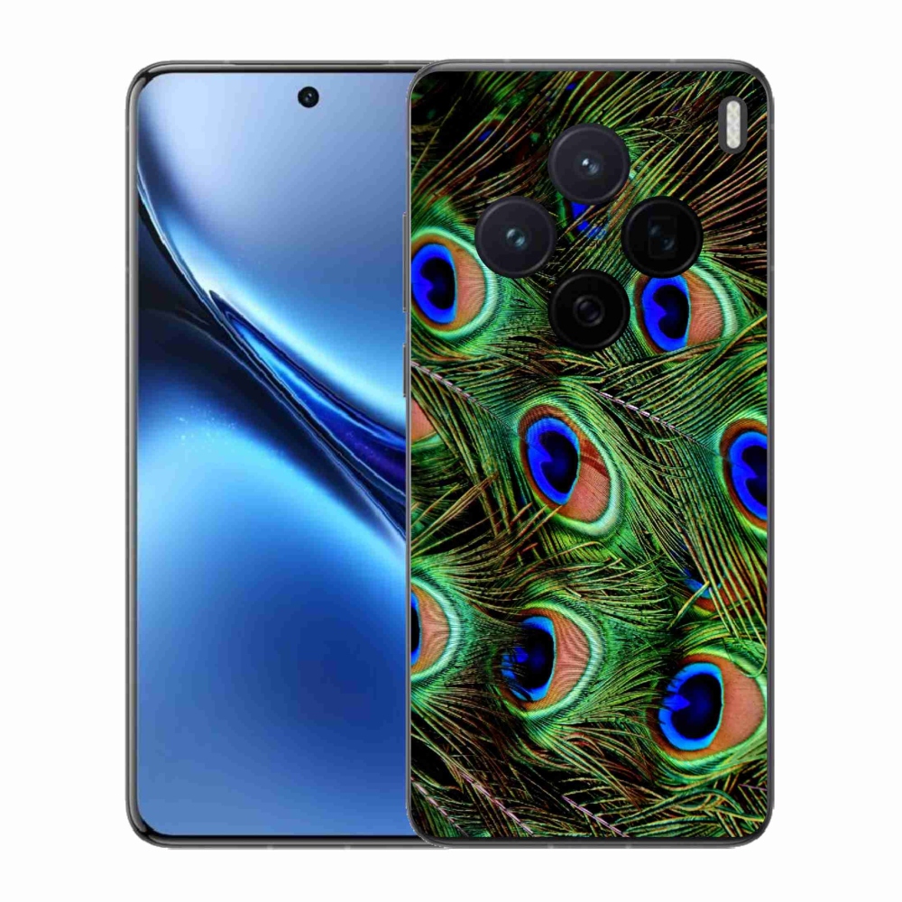 Gélový kryt mmCase na Vivo X200 5G - pávie perie