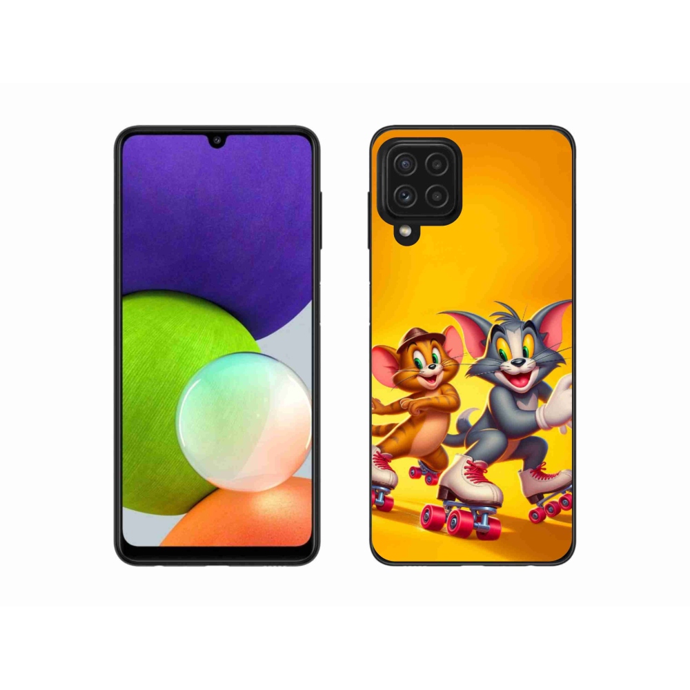 Gélový kryt mmCase na Samsung Galaxy A22 4G - tom a jerry