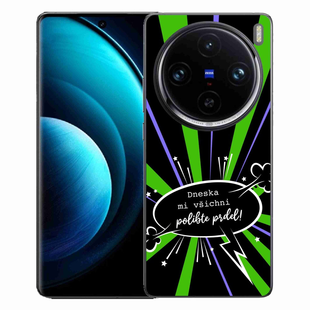 Gélový kryt mmCase na Vivo X100 Pro 5G - vtipný text 15 čierne pozadie
