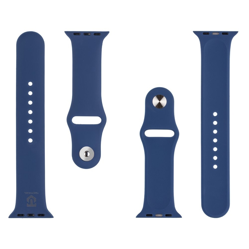 Tactical 838 Silikónový Remienok pre Apple Watch 1/2/3/4/5/6/7/8/9/SE 42/44/45/49mm Navy Blue