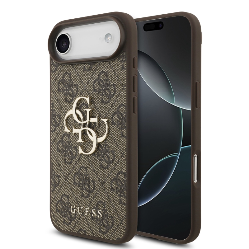 Guess PU 4G Metal Logo Zadný Kryt pre iPhone Air Brown