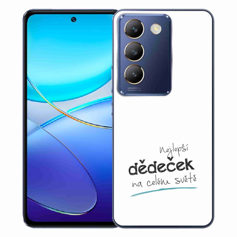 Gélový kryt mmCase na Vivo V40 SE 4G/5G - najlepší dedko 3 biele pozadie