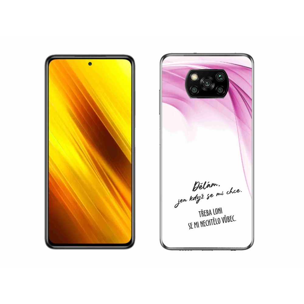 Gélový kryt mmCase na Xiaomi Poco X3 Pro - vtipný text 12 biele pozadie