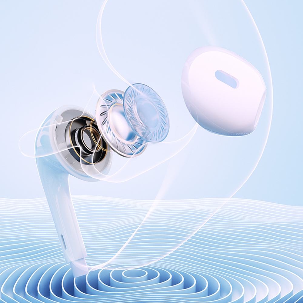 Drôtové slúchadlá do uší QCY LH1 USB-C 1,15 m – biela