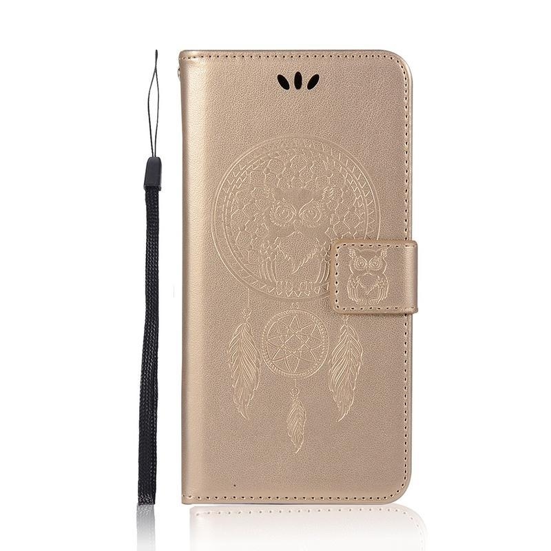 Dream PU kožené peněženkové puzdro na mobil Samsung Galaxy S20 Ultra - zlaté
