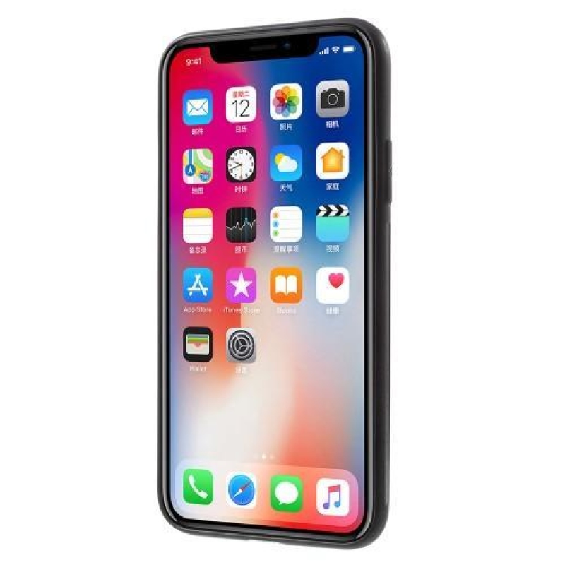 Drevené hybridný púzdro na iPhone X - vínové