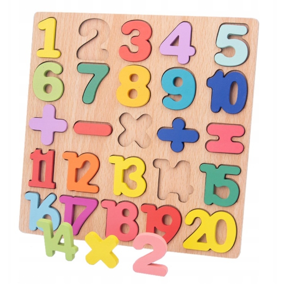 Drevené puzzle pre deti - číslice