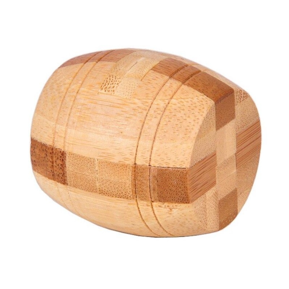 Drevený mini logický hlavolam (4,5 × 4,5 cm) pre deti aj dospelých - tvar C