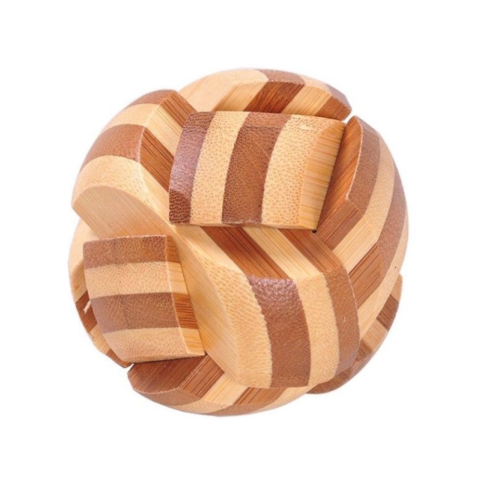 Drevený mini logický hlavolam (4,5 × 4,5 cm) pre deti aj dospelých - tvar L