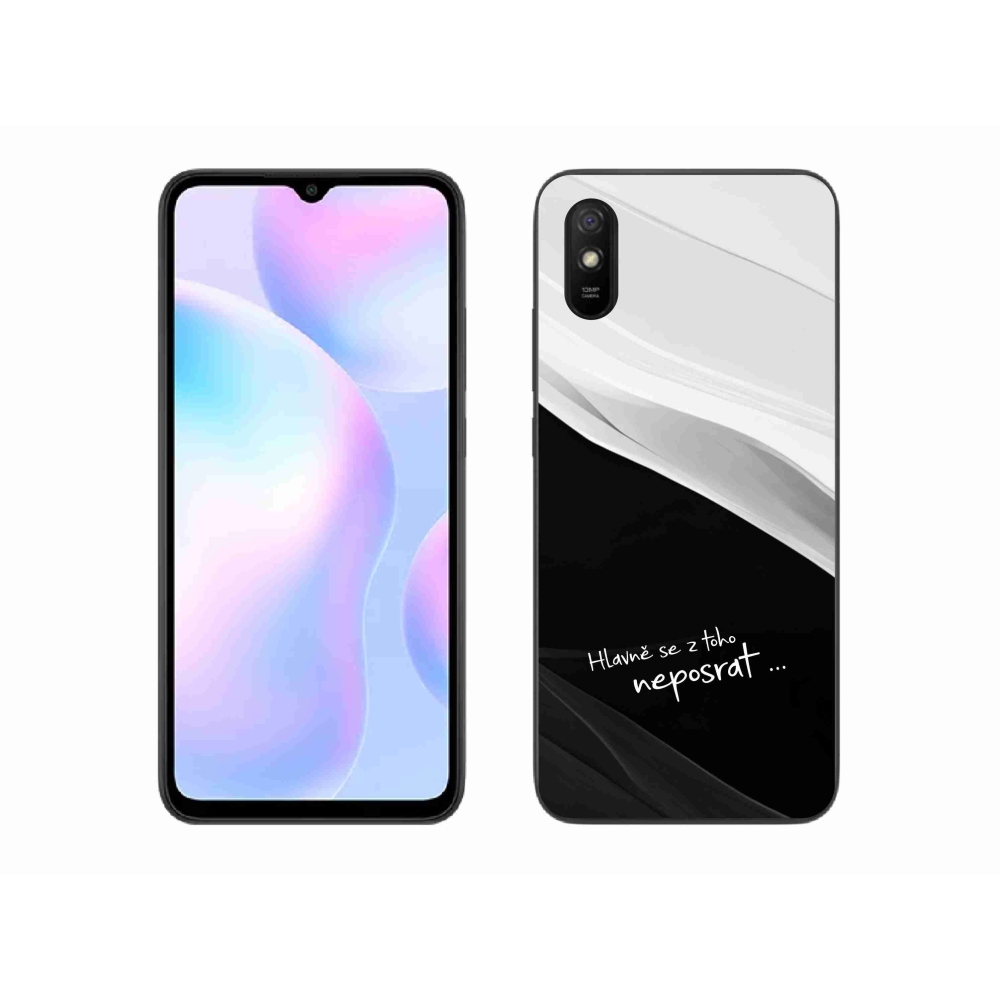 Gélový kryt mmCase na Xiaomi Redmi 9A - vtipný text 13 čiernobiele pozadie
