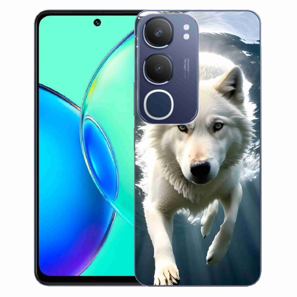 Gélový kryt mmCase na Vivo Y19s - biely vlk