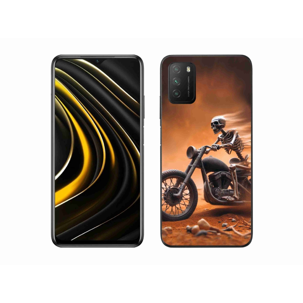 Gélový kryt mmCase na Xiaomi Poco M3 - kostra na motorke