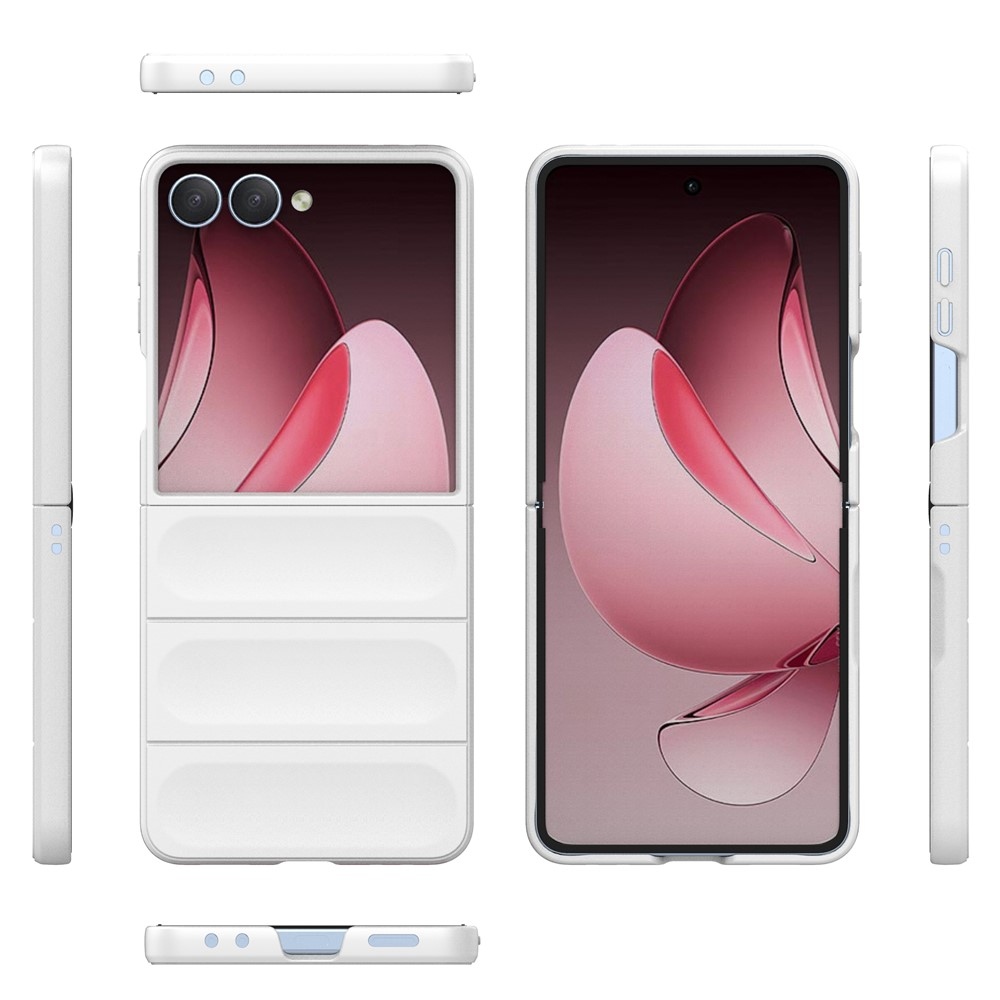 Rugg odolný gélový obal na Samsung Galaxy Z Flip7 5G - biely