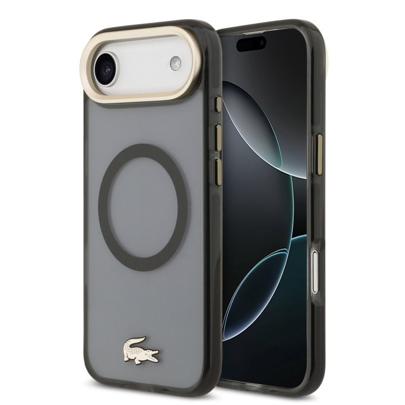 Lacoste PC/TPU matný povrch Gold Logo MagSafe zadný kryt pre iPhone Air Black