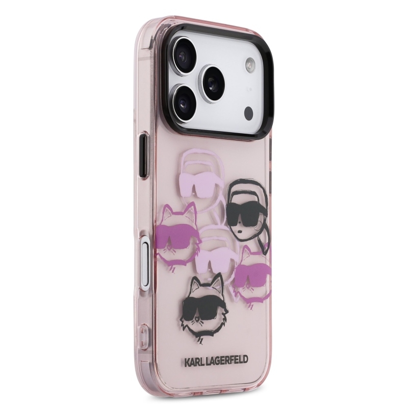 Karl Lagerfeld IML Multi K&CH Heads Zadný kryt pre iPhone 17 Pro Pink