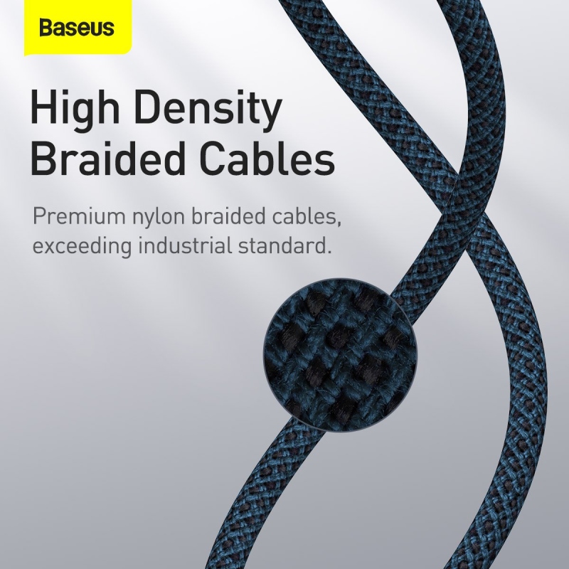 Baseus High Density Braided Series Fast Charging Dátový Kábel USB-C - Lighting 20W 1m Blue
