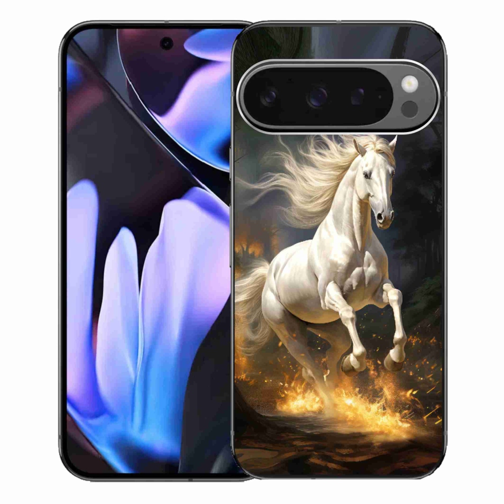 Gélový kryt mmCase na Google Pixel 9 Pro XL - biely kôň 2