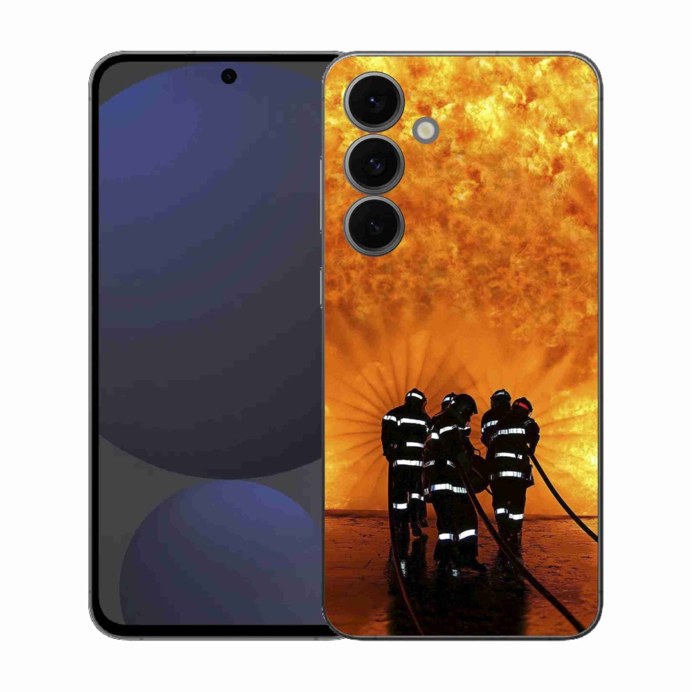 Gélový kryt mmCase na Samsung Galaxy S25 FE - požiar