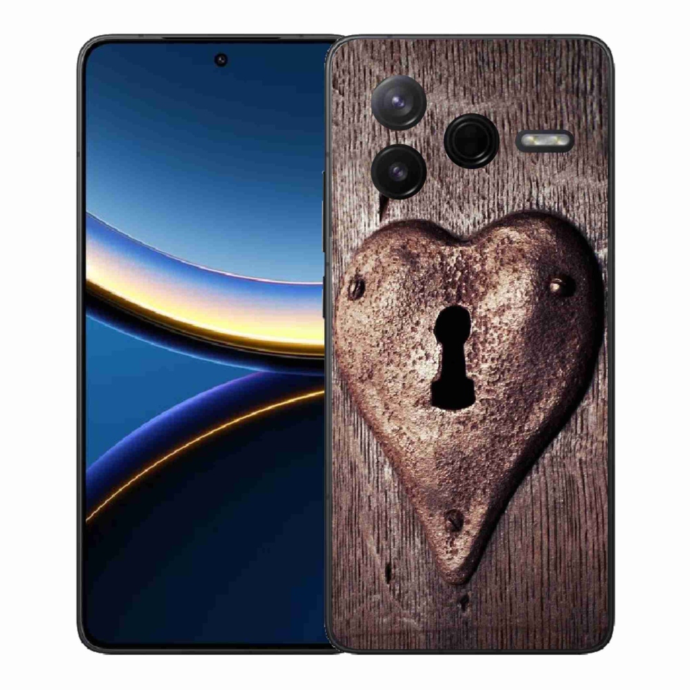 Gélový kryt mmCase na Xiaomi Poco F7 Pro - zámok v tvare srdca