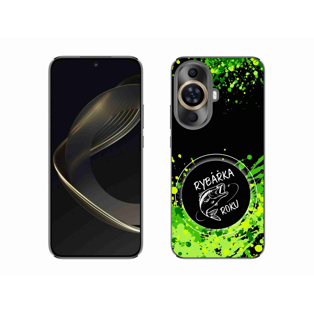 Gélový kryt mmCase na Huawei Nova 11 - rybárka roku čierne pozadie