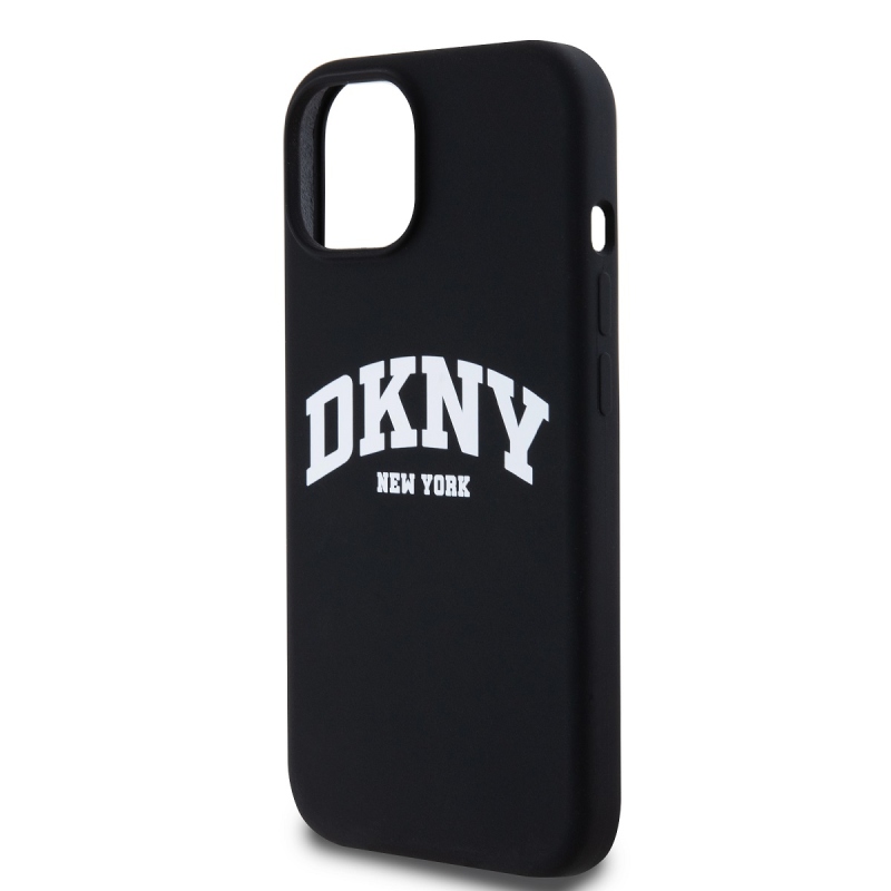 DKNY Liquid Silicone Arch Logo MagSafe Zadný Kryt pre iPhone 13 Black