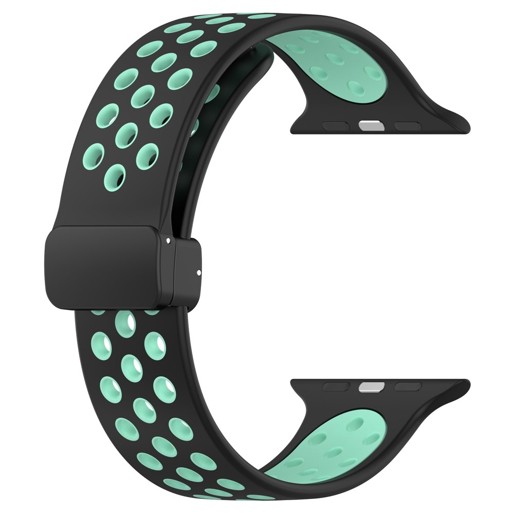 Dualc silikónový remienok na Apple Watch Ultra 4/3/2/1 49mm/12/11/10 46mm - čierny/zelený