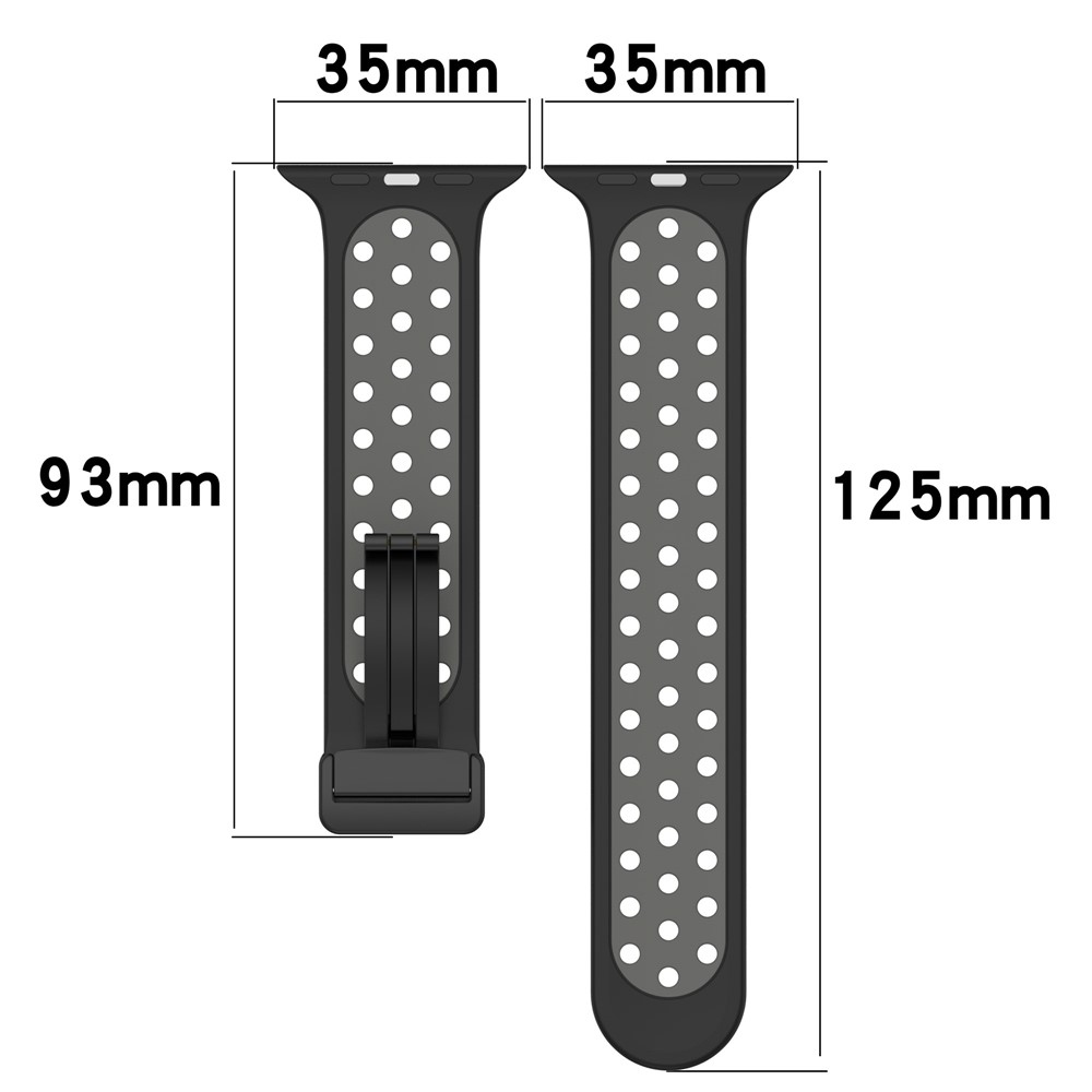 Dualc silikónový remienok na Apple Watch Ultra 4/3/2/1 49mm/12/11/10 46mm - tmavomodrý/biely