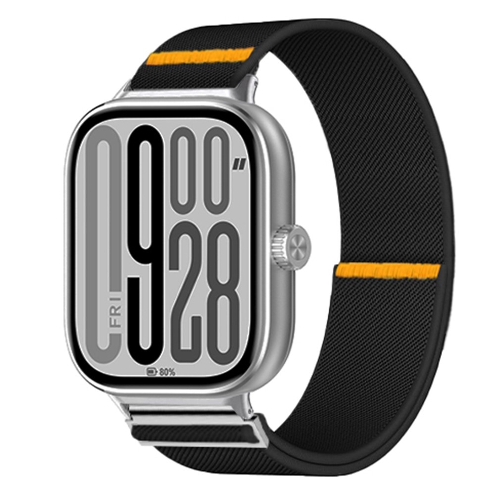Durab nylonový elastický remienok na Xiaomi Smart Band 10 Pro/9 Pro/8 Pro/Redmi Watch 6/5/4 - čierny