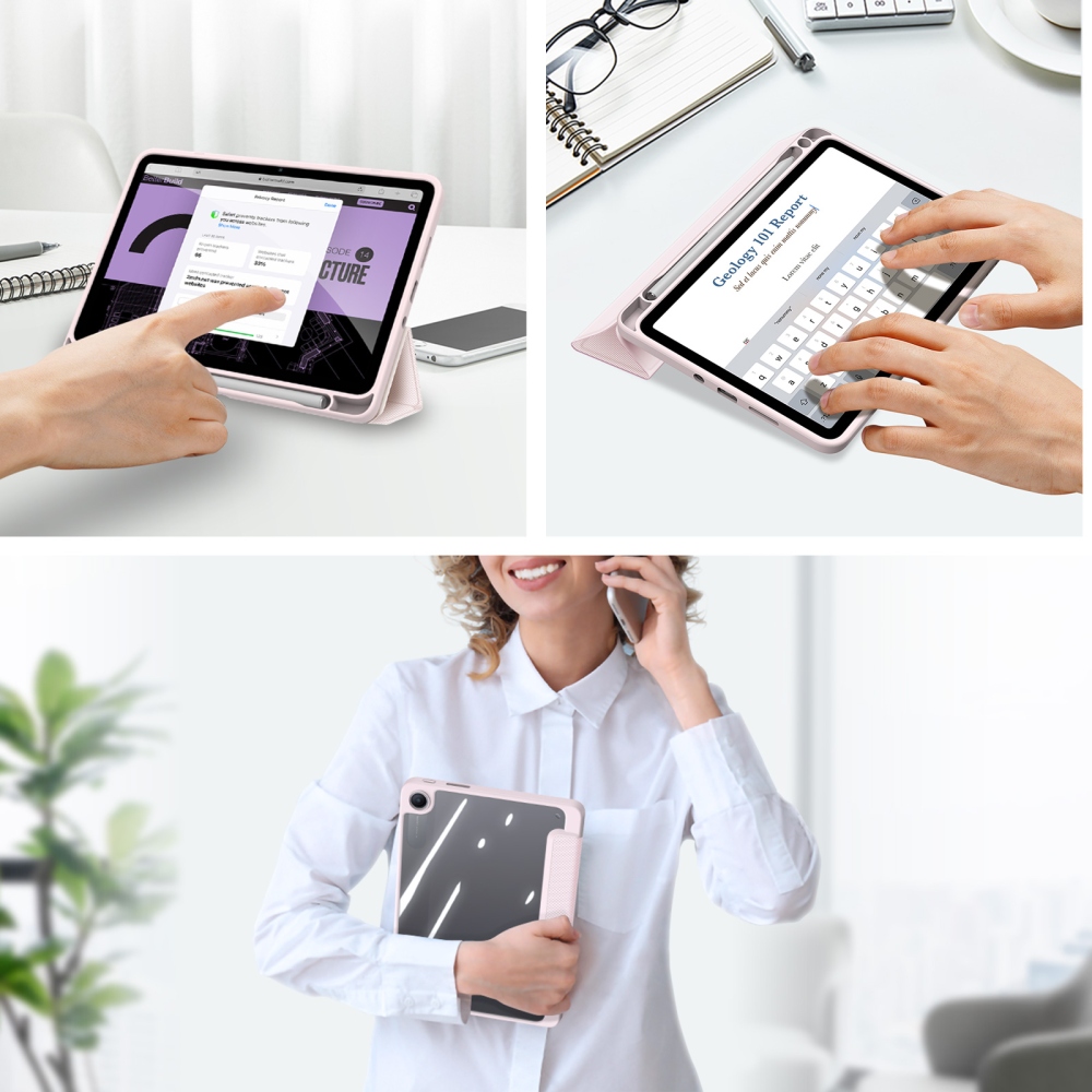 DUX chytré zatváracie púzdro na tablet Xiaomi Redmi Pad 2 9.7 - ružové