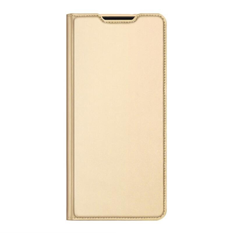 DUX elegantné PU kožené púzdro na mobil Samsung Galaxy S22+ 5G - zlaté