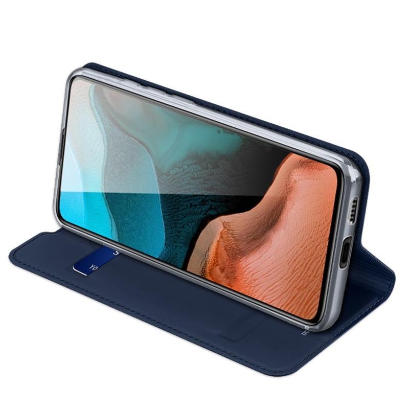 DUX elegantné PU kožené puzdro na mobil Xiaomi Poco F2 Pro - modré
