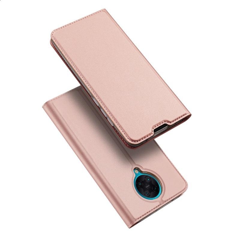 DUX elegantné PU kožené puzdro na mobil Xiaomi Poco F2 Pro - růžovozlaté