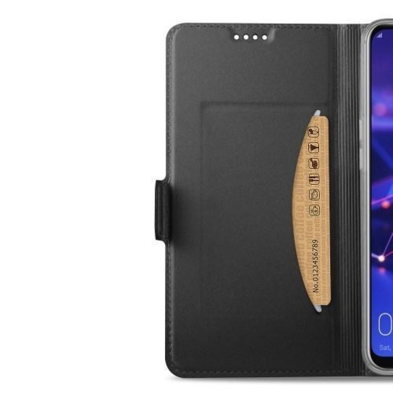 DUX elegantné PU kožené puzdro na Huawei Mate 20 Lite - antracitové