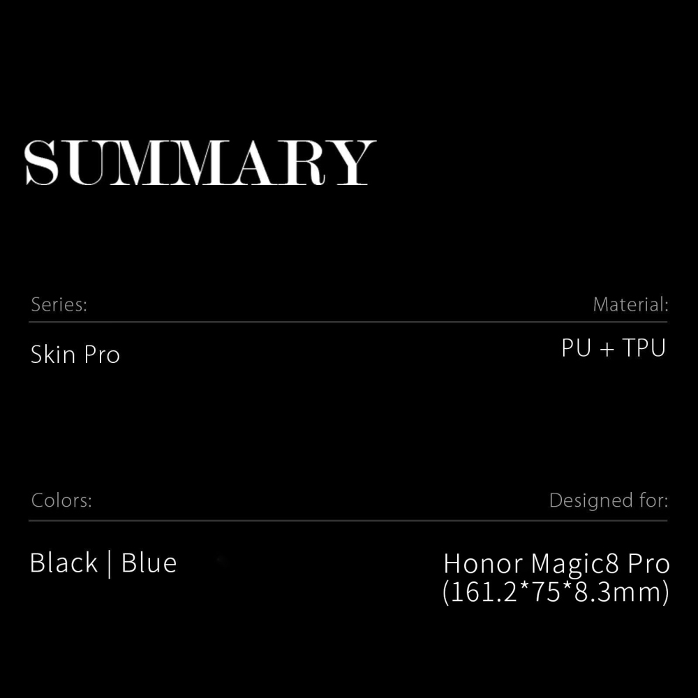 DUX knižkové puzdro na Honor Magic 8 Pro 5G - tmavomodré