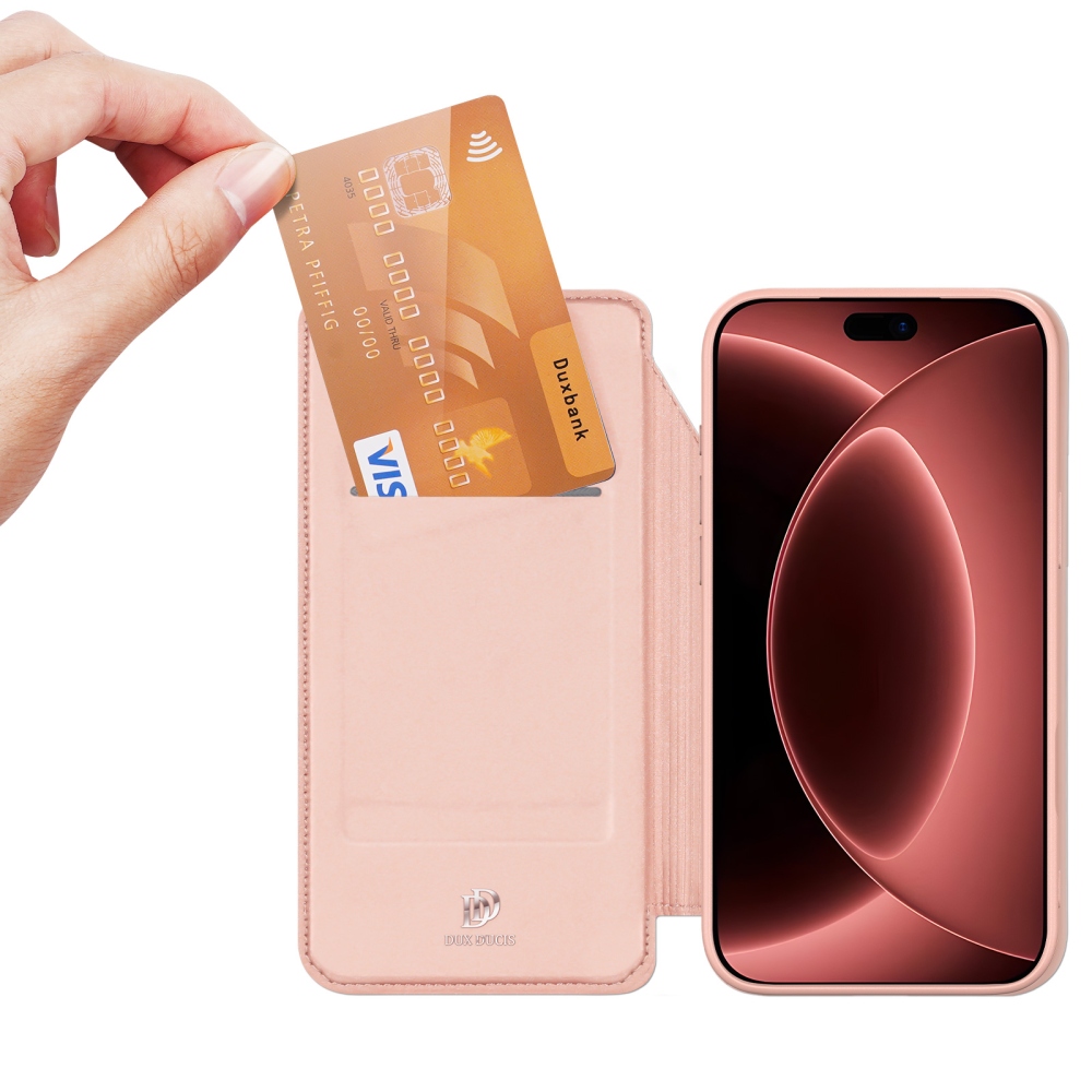 DUX knižkové púzdro na iPhone 18 Pro Max/17 Pro Max - ružový