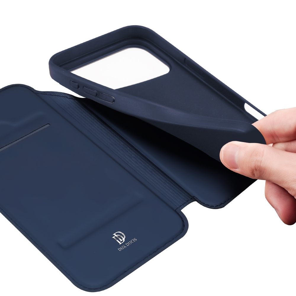 DUX knižkové púzdro na iPhone 18 Pro Max/17 Pro Max - tmavomodrý