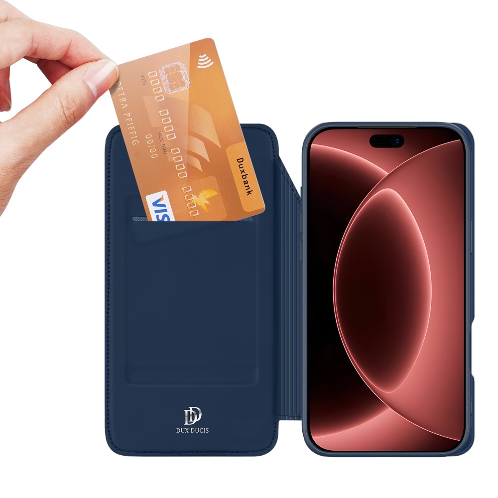 DUX knižkové púzdro na iPhone 18 Pro Max/17 Pro Max - tmavomodrý