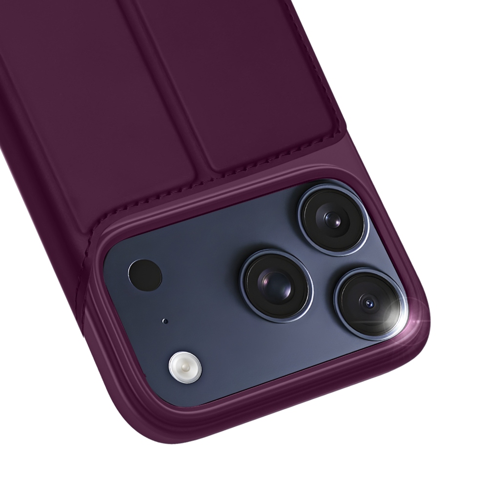 DUX knižkové púzdro na iPhone 18 Pro Max/17 Pro Max - vínový