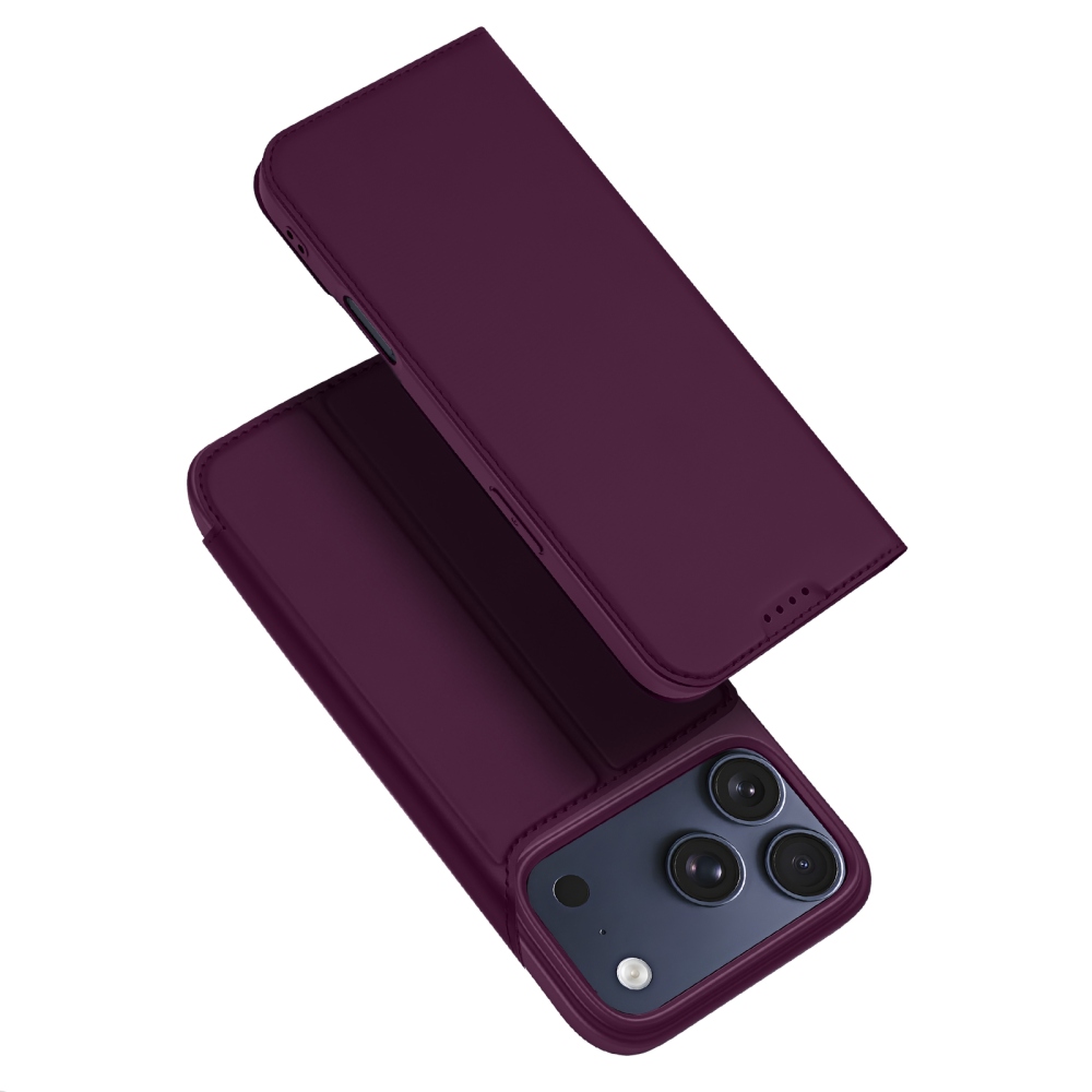 DUX knižkové púzdro na iPhone 18 Pro Max/17 Pro Max - vínový