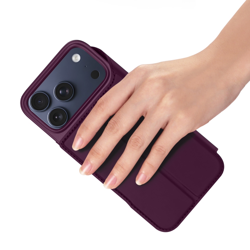 DUX knižkové púzdro na iPhone 18 Pro Max/17 Pro Max - vínový