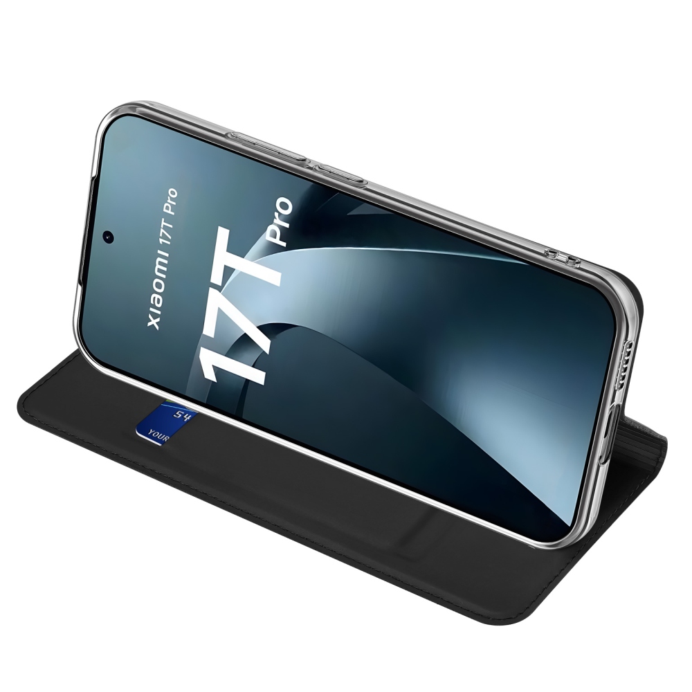DUX knižkové púzdro na mobil Xiaomi 17T Pro - čierne