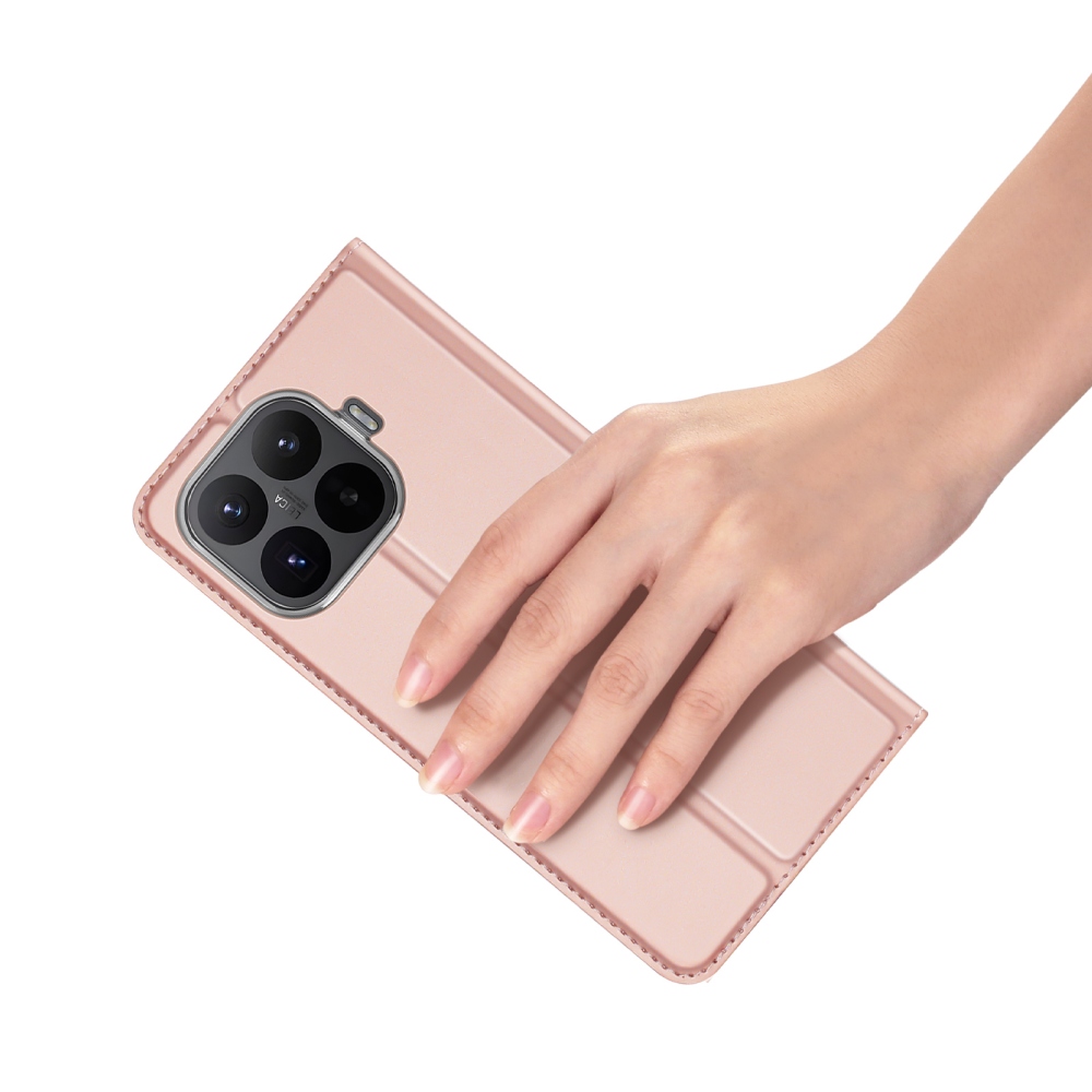 DUX knižkové púzdro na mobil Xiaomi 17T Pro - ružovozlaté