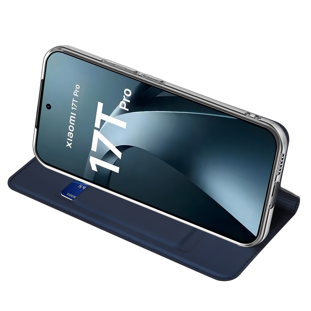 DUX knižkové púzdro na mobil Xiaomi 17T Pro - tmavomodré