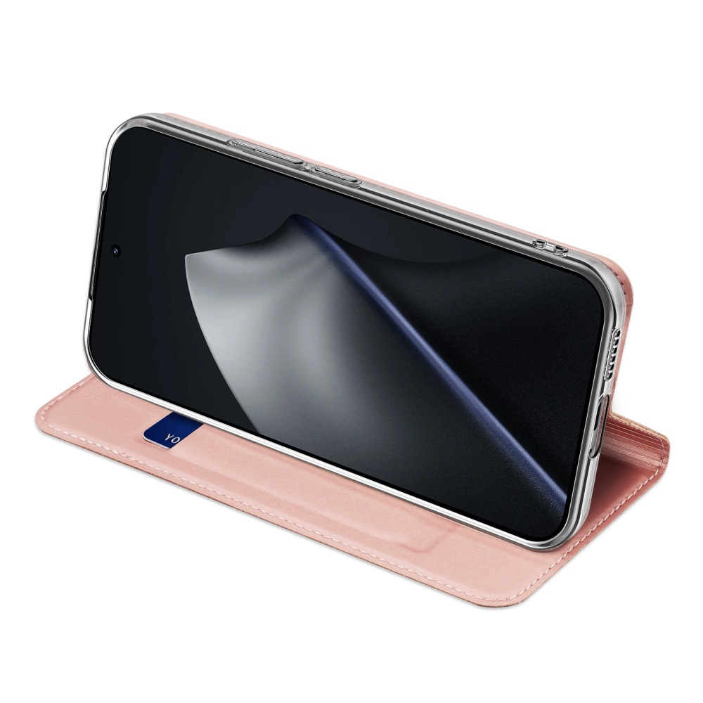 DUX knižkové púzdro na mobil Xiaomi 17T - ružovozlaté