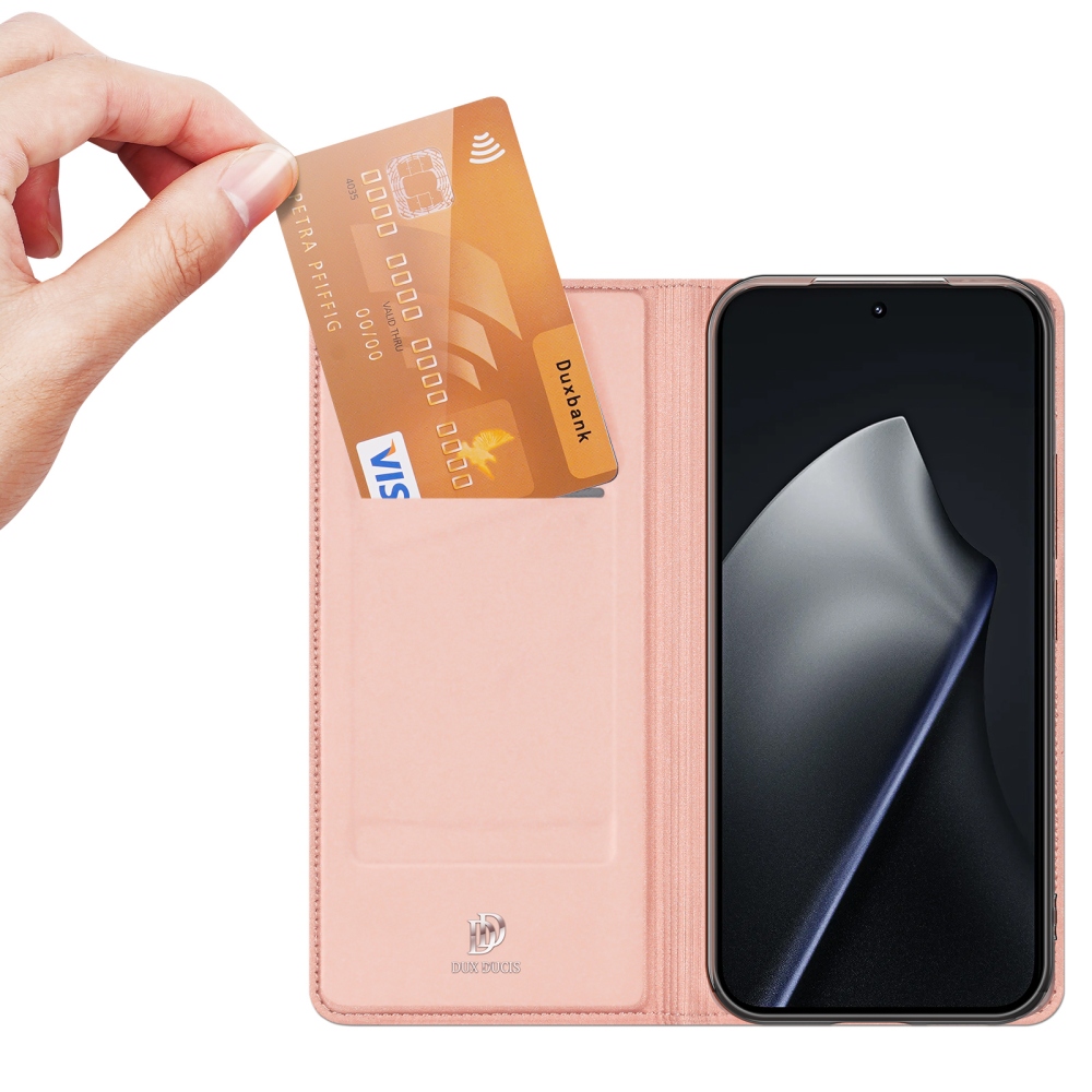 DUX knižkové púzdro na mobil Xiaomi 17T - ružovozlaté