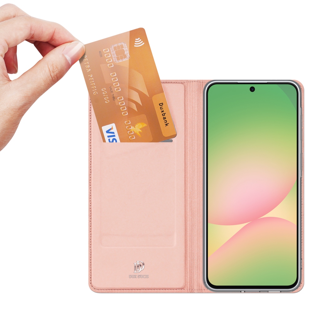 DUX knižkové púzdro na Samsung Galaxy A57 5G - ružovozlaté